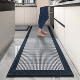 PADOOR 2.5x6 blue runner rug offers warmth and safe footing.