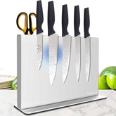 Pailexin magnetic knife block front view with secure blade storage.
