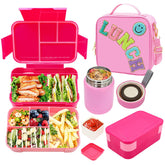 PainZieteg pink lunch bag with adjustable strap for school and travel