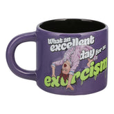 Paladone Exorcist Reagan mug with embossed design, ideal for immersive horror coffee breaks.
