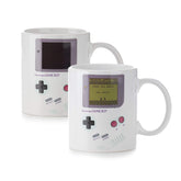 Paladone Gameboy heat-change mug displaying loading screen when hot liquid is added.