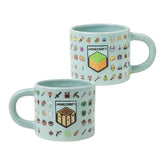 Paladone Minecraft mug with embossed Crafter Block details, ideal for coffee breaks and display.