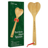 PAMASE Bamboo Heart Shaped Spoon hanging design for easy storage and romantic kitchen accent.