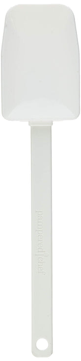 Pampered Chef 1659 scraper spatula close-up with heat-resistant silicone head for versatile cooking