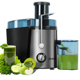 Panana Juicer demonstrates the 1000W centrifugal motor for quick juice preparation.