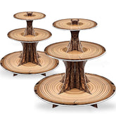 Pangu 2-pack rustic wood cupcake stand adds woodland charm to parties.