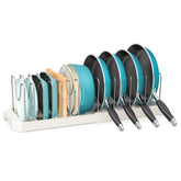 Pantasia under-cabinet pots and pans organizer extended for tall cookware