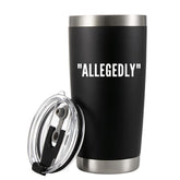 Panvola Allegedly Lawyer Mug front view for courtroom coffee on the go