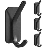 Paoli heavy duty adhesive hooks black packaging image showing easy, tool-free setup