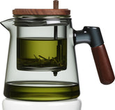 PARACITY glass tea pot with 650ml capacity for quick daily brews.