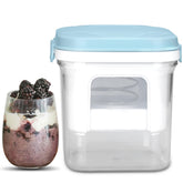 Party Desserts Greek Yogurt Strainer with Lid shows secure storage for homemade yogurt