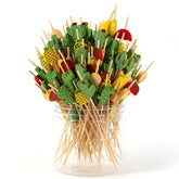 PARTYHIPPO bamboo cocktail picks elevate tropical fruit and cocktail presentations.