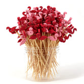 PartyHippo bamboo cocktail picks with flamingo design for elegant appetizers.