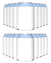 PartyPrints white can cooler sleeves, 25-pack, ready for customization