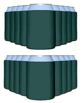 PartyPrints hunter green can cooler sleeve for 12oz cans keeps beverages cold outdoors