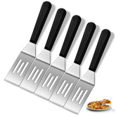 Patelai mini slotted spatula with black handle for easy serving at gatherings