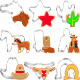 Patelai cowboy cookie cutter set cow shape for fun cookies and decorations