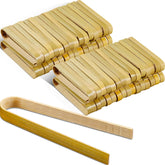 Patelai mini bamboo tongs 4inch in box for quick serving.