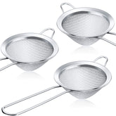 Patelai 3-piece tea strainer with conical mesh for smooth filtration.