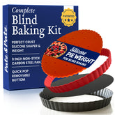 Patz&Patz classic tart pan with removable bottom for precise blind baking.