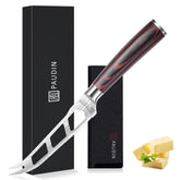 PAUDIN cheese knife with 5 inch serrated blade for precise cheese slicing