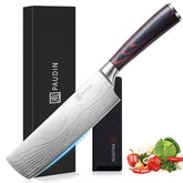 PAUDIN Nakiri 7-inch blade for precise slicing and quick prep.