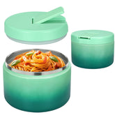 Pawtong 12oz insulated food jar with buckle lid for easy kid-friendly opening.