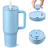 Pawtong 40oz insulated tumbler with 2in1 lid keeps drinks at temperature on the go