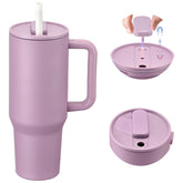 Pawtong 40oz insulated tumbler front view with magnetic purple finish for all-day hydration