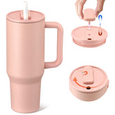 Pawtong 40oz insulated tumbler with magnetic pink lid for on the go sipping