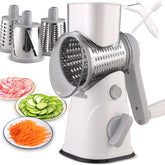 peatend rotary cheese grater with handle for easy shredding on a clean counter