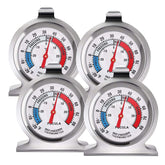PECULA four-pack refrigerator thermometer with a large dial for quick reading