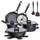 PekGema 14pc nonstick set shown for versatile weekly cooking.