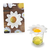 Peleg Design Daisy egg separator on cup for quick yolk separation