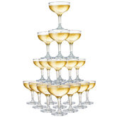 Peohud set of 20 coupe glasses for elegant champagne and cocktails.