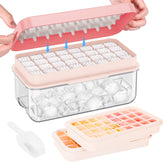 PHINOX ice cube tray with lid and bin for organized freezer storage.