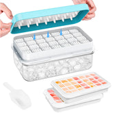 PHINOX ice tray with lid and bin for easy release and organized freezer storage.