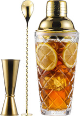 Physkoa pineapple-pattern glass shaker highlights clarity and grip for easy home mixing