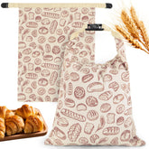 Piccircuit beeswax bread bag two-pack front pattern keeps bread fresh naturally.