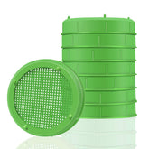 Picowe sprouting lid in green for 86mm wide-mouth jars, easy water filtration.