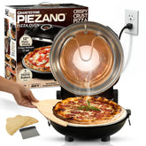 Piezano Crispy Crust Pizza Oven on countertop for quick homemade pies.