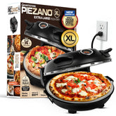 PIEZANO XL front view shows compact countertop pizza oven for quick home pies