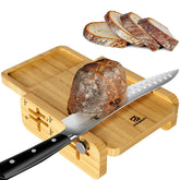 Piklohas bread slicer horizontal design with stable wood construction for smooth slicing