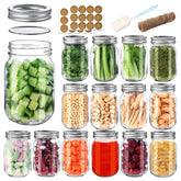 PINIWON 16oz mason jar with airtight lid for pantry storage.