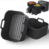 PINTAUR 10QT liner for Ninja Dual Zone, top view shows sturdy silicone support
