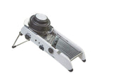 PL8 Professional Mandoline adjustable blade for precise thickness and even slices.
