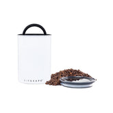 Planetary Design Airscape canister front view preserves coffee freshness.