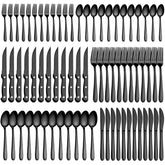 Pleafind 72-piece flatware set with dining spoons for daily meals and formal dining.