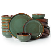 Pokini sage green dinner plates set for durable family meals