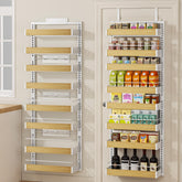 POKIPO 8-tier over-the-door pantry organizer with adjustable baskets for flexible spice storage